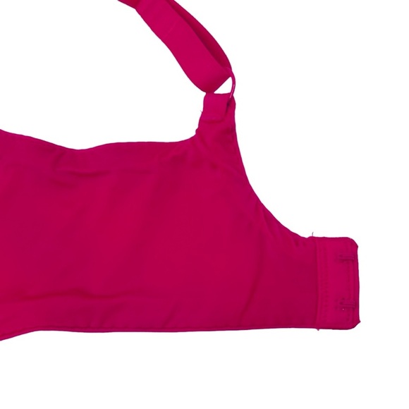 VICTORIA’S SECRET Plunge bra Fuchsia Padded Rhinestones Bling Underwire 38DD/38E - Picture 8 of 9